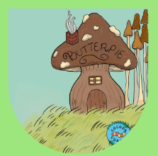 Mushroom house illustration